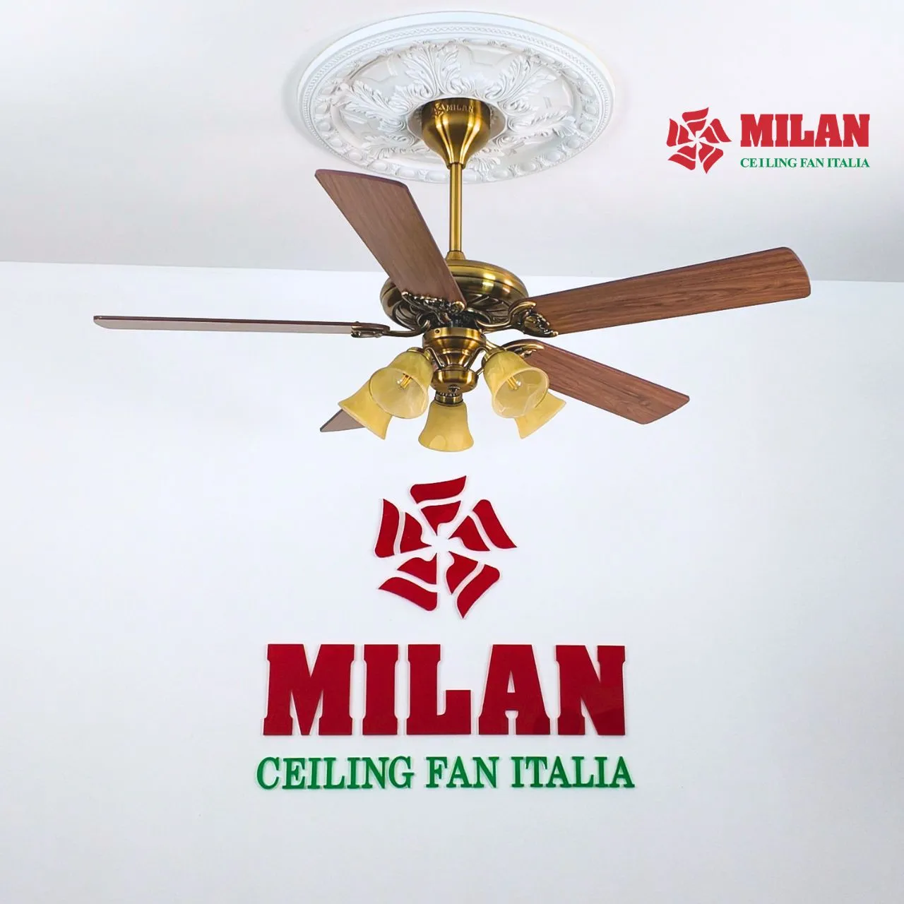 Quạt trần Milan FY503 - vẻ đẹp cổ điển nâng tầm không gian.